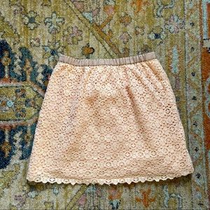 J Crew Mini Lace Skirt